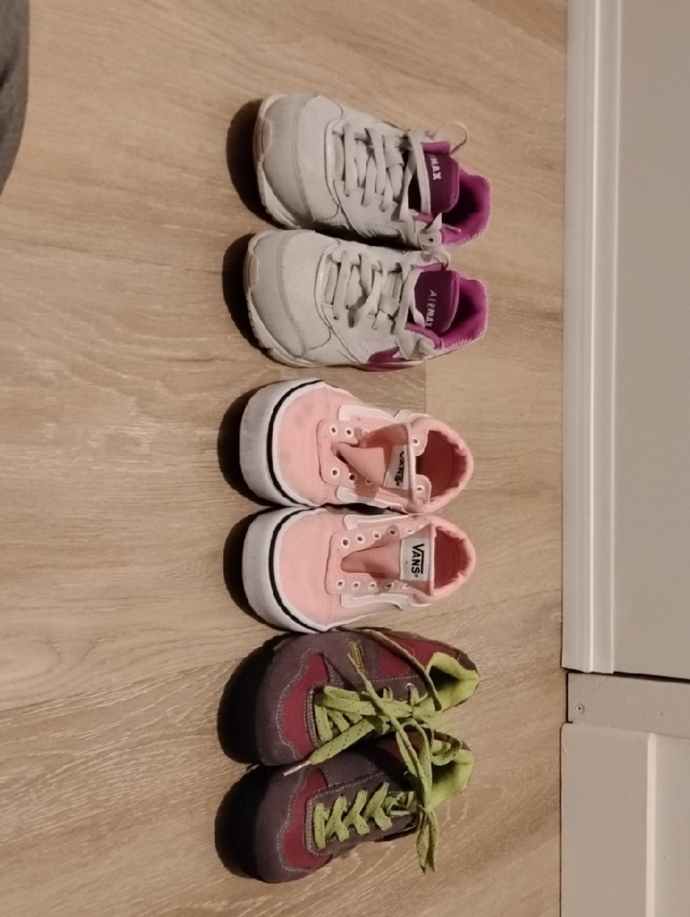 Vans Pink Canvas Kids Slip-On-Look Sneakers